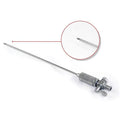 Precision medical syringe needle close-up